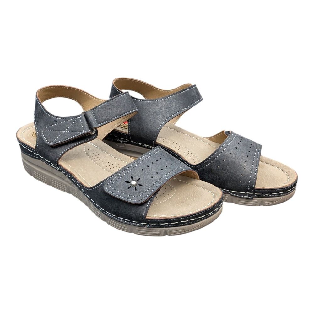 JABASIC Women’s Orthotic Sandals Size 10 Brown Orthopedic Walking Arch Support